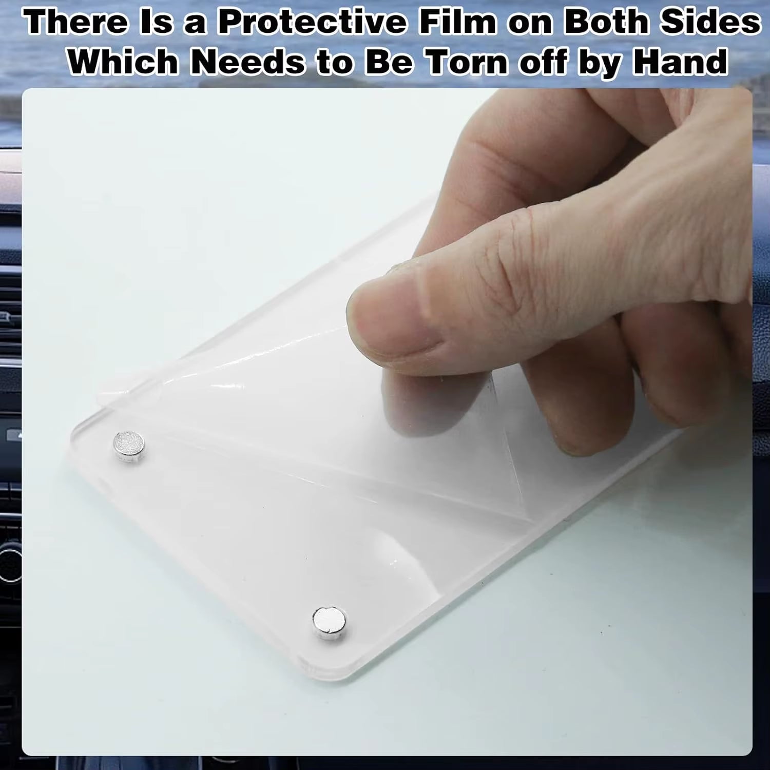 Car Picture Holder for Visor Magnetic Picture Frame for 3 Inch Photos, Car Sun Visor Photo Holder with Strong Acrylic Magnet
